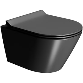 GSI Kube væghængt toilet, uden skyllekant, mat sort