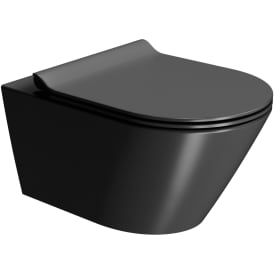 GSI Kube væghængt toilet, uden skyllekant, mat sort