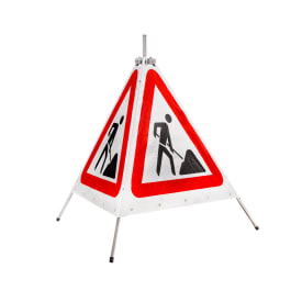 Foldbart vejskilt, type A39 - Vejarbejde