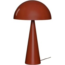 Hübsch Mush bordslampa, mörkröd, 50 cm