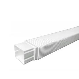 4 stk LuftX® Flexibel kanalmuffe 80 x 60 mm hvid