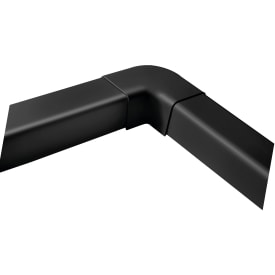 LuftX® platt vinkel 90° 80x60 mm svart