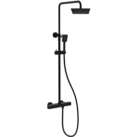Bathlife Kaskad takdusjsett, Ø225 mm, sort