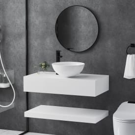Bathlife Kläm toppmontert servant, Ø42 cm, hvit