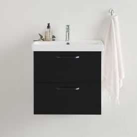 Bathlife Yster møbelpakke, med servant, 56x32x55 cm, sort