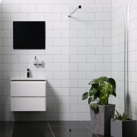 Bathlife Allsidig dusjvegg, 90 cm, klart glass, krom profil