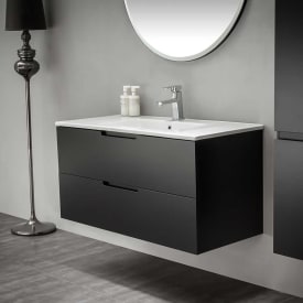 Bathlife Glädje møbelpakke, med servant, 100x46x50 cm, sort matt