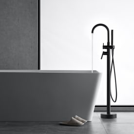 Bathlife Sippra badekarbatteri med dusjsett, matt sort