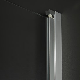 Westerbergs Nejd dusjhjørne, 80x80 cm, klart glass, matt aluminium profil
