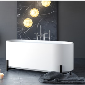 Westerbergs Vik badekar, 1600x700 mm, solid surface, hvit matt