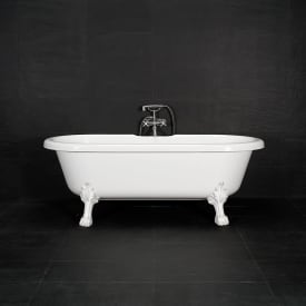 Westerbergs Elisabeth badekar, løveføtter, 175x80 cm, hvit, løveføtter i hvit