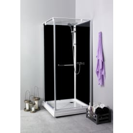 Noro Ocean dusjkabinett, 90x90 cm, klart glass, aluminium profil
