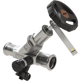 NIRO Kombi-kontraventil Rustfri EA M-press 15 mm M/aftapvent