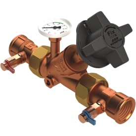 MULTI-FIX Strengreg.ventil Blyfri rødgods m/målenipler 3/4"