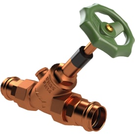 ECO Skråsædeventil Blyfri rødgods V-press 15 mm.