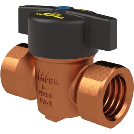 VAV kugleventil Fullflow Blyfri rødgods Indv. gev. Rp 1/2"