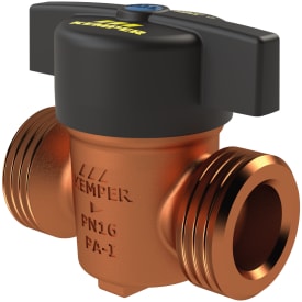 VAV kugleventil Fullflow Blyfri rødgods DN15 Udv. (t/3/4 oml