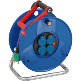 Kabeltromle Garant 25M 3G1,5 4 udtag m/termosikring IP44