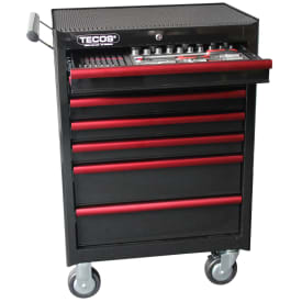 Tecos værktøjsvogn, 7 skuffer og lås, 680 x 460 x 1000 mm