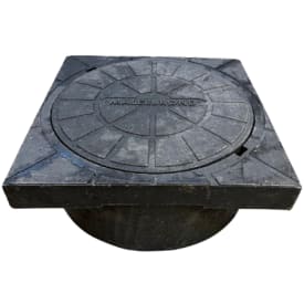 NID 400 mm karm/dæksel til vandmålerbrønd, udv., firk., 1 t