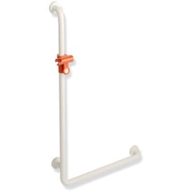 Hewi 801 L støttegreb/brusestang, 60x110 cm, hvid/orange