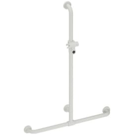 Hewi 801 T støttegreb/brusestang, 118,4x110 cm, lysegrå