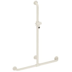 Hewi 801 T støttegreb/brusestang, 118,4x110 cm, hvid