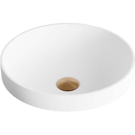 Scandtap Solid R4 håndvask, Ø38 cm, mat hvid