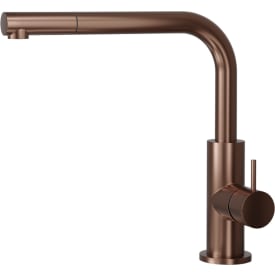 Scandtap Steel Accent 90 kjøkkenbatterieri, uttrekkbar tut, amber