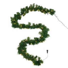 Nordic Winter granguirlande med lys, 2,4 meter