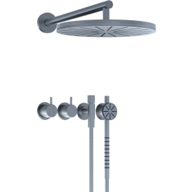 Vola 2471S-061-T65 dusjbatteri, med hode- og dusjsett, krom