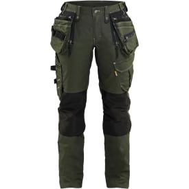 Blåkläder Workwear X1900 hantverksbyxor med 2-vägsstretch, dam, grön/svart, st D20