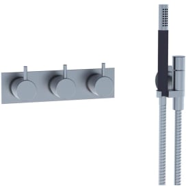 Vola 803K-071 badekar/dusjbatteri, for overløpsfylling, med hånddusj, krom