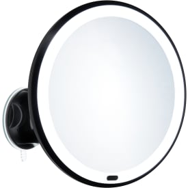 Beslagsboden Glow makeup spejl med lys, sort