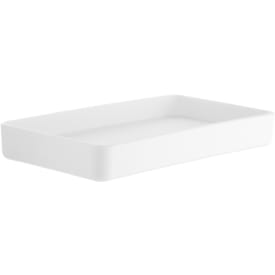 Beslagsboden Satin Square sæbeskål, hvid