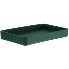 Beslagsboden Satin Square sæbeskål, grøn