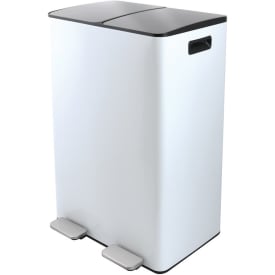 Spirella pedalspand Aliya matt-hvid 2x30 liter