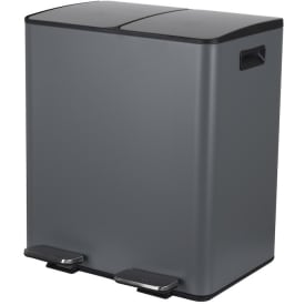 Spirella pedalspand Aliya matt-grå 2x20 liter