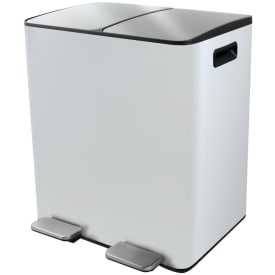 Spirella pedalspand Aliya matt-hvid 2x20 liter