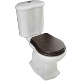 Lavabo Contea Retro toilet, hvid/valnød