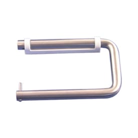 D line toiletrulleholder, børstet rustfrit stål/hvid