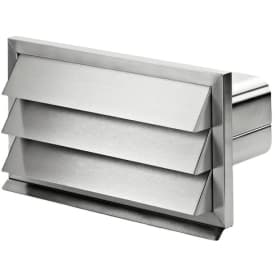 Udvendig rist for 222x89 mm fladkanal, Rustfri stål, 290x163 mm