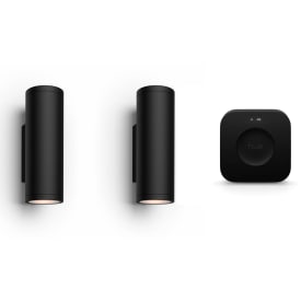 Philips Hue Appear udendørs væglamper med Bridge Pro, sort, 2-pak