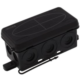 10 stk Forgreningsdåse KA 006, 86x44x41, IP55, sort