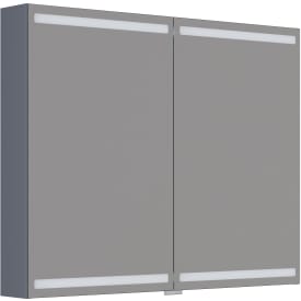 Dansani Luna Level spejlskab, 80x100 cm, mat grå