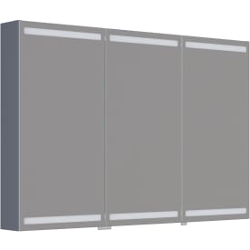 Dansani Luna Level spejlskab, 80x120 cm, mat grå