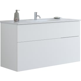 Dansani Luna møbelpakke, 121x45,5 cm, mat hvid