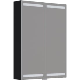 Dansani Luna Level spejlskab, 80x60 cm, sort eg