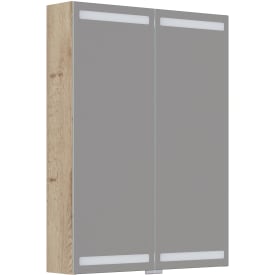 Dansani Luna Level spejlskab, 80x60 cm, eg