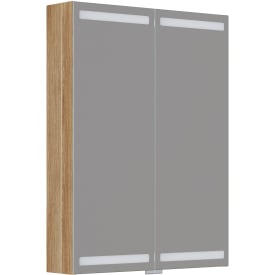 Dansani Luna Level spejlskab, 80x60 cm, eg